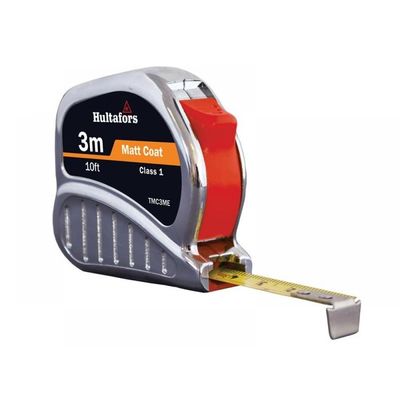 Hultafors Chrome Tri Matic Pocket Tape Measure Imperial & Metric 10ft / 3m 13mm - Thumbnail 3