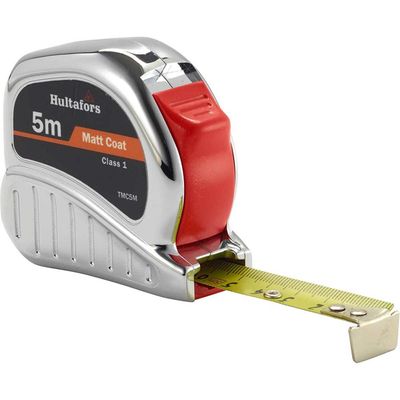 Hultafors Chrome Tri Matic Pocket Tape Measure Metric 5m 19mm