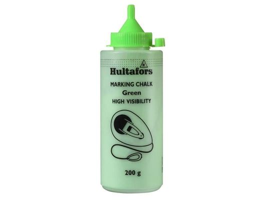 Hultafors High Visibility Chalk Line Powder Refill Green 200g - Thumbnail 3