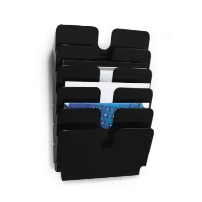Durable 1700014061 literature rack 1 shelves Black