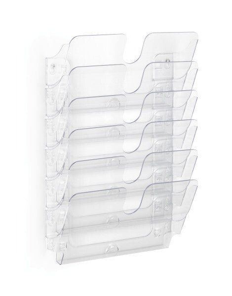 Durable FLEXIPLUS literature rack 6 shelves Transparent - Image 1