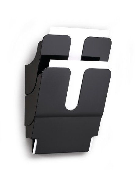 Durable FLEXIPLUS literature rack 2 shelves Black - Image 1