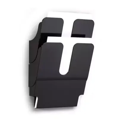 Durable FLEXIPLUS literature rack 2 shelves Black - Thumbnail 2