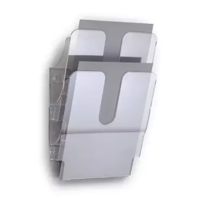 Durable FLEXIPLUS literature rack 2 shelves Transparent - Thumbnail 3
