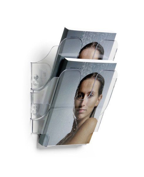 Durable FLEXIPLUS literature rack 2 shelves Transparent - Image 1