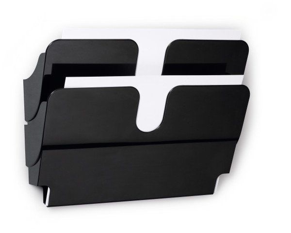 Durable FLEXIPLUS literature rack 2 shelves Black - Image 1