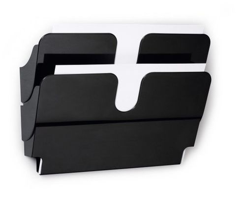 Durable FLEXIPLUS literature rack 2 shelves Black