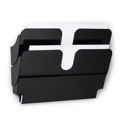 Durable FLEXIPLUS literature rack 2 shelves Black - Thumbnail 2