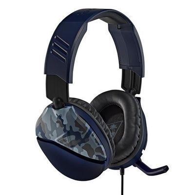 Turtle Beach Recon 70 Camo Blue Wired Multiplatform Gaming Headset for PS5, PS4, Xbox Series X or S, Xbox One and Mobile with 3.5mm Wired Connection, Flip-to-Mute Mic, 40mm Speakers