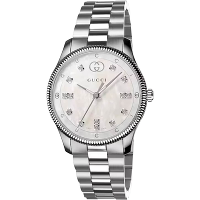 Gucci G-Timeless 29mm Mother of Pearl Diamond Ladies Watch - Thumbnail 2
