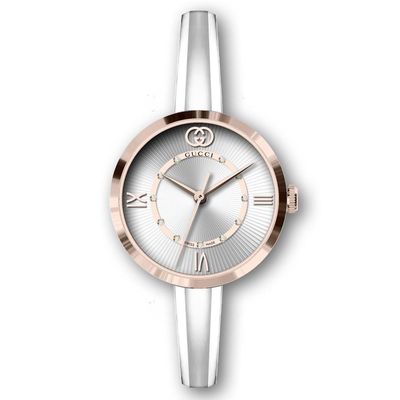 Gucci Model 2000 30mm Rose Gold Plated Diamond Ladies Watch
