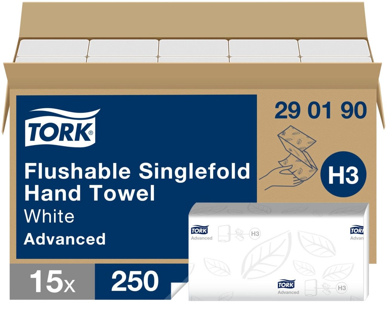 Tork 290190 paper towels 250 sheets White - Image 1