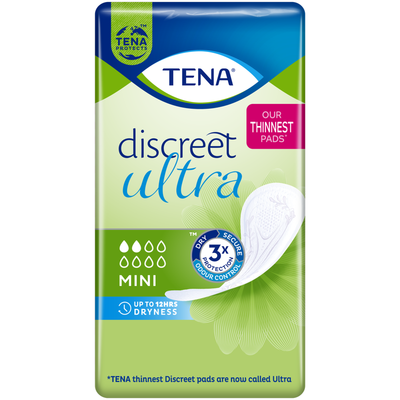 TENA Discreet Ultra Mini Incontinence Pads (Pack of 20) 33940