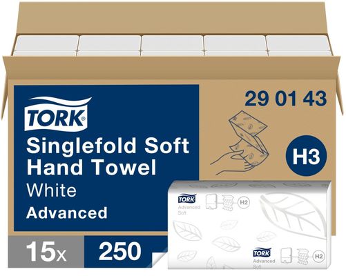 Tork 290143 paper towels 250 sheets White - Thumbnail 2
