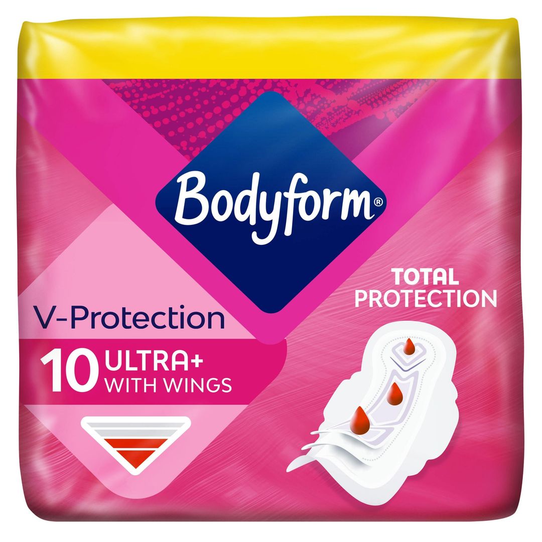 Bodyform Cour-V Ultra Normal Sanitary Towels Wings 10 pack - Image 1