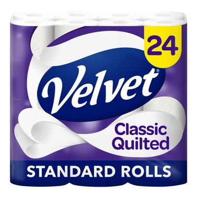 Velvet Classic Quilted Toilet Rolls 24 Rolls