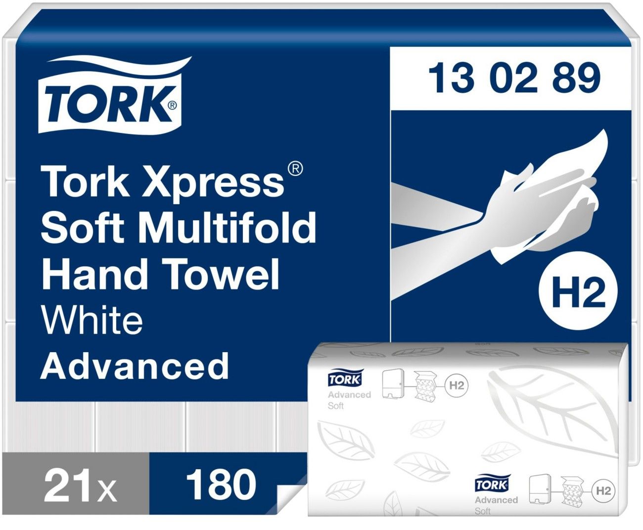 Tork Xpress Soft Multifold Hand Towel Advanced White (Pack of 21) 130289 - Image 1