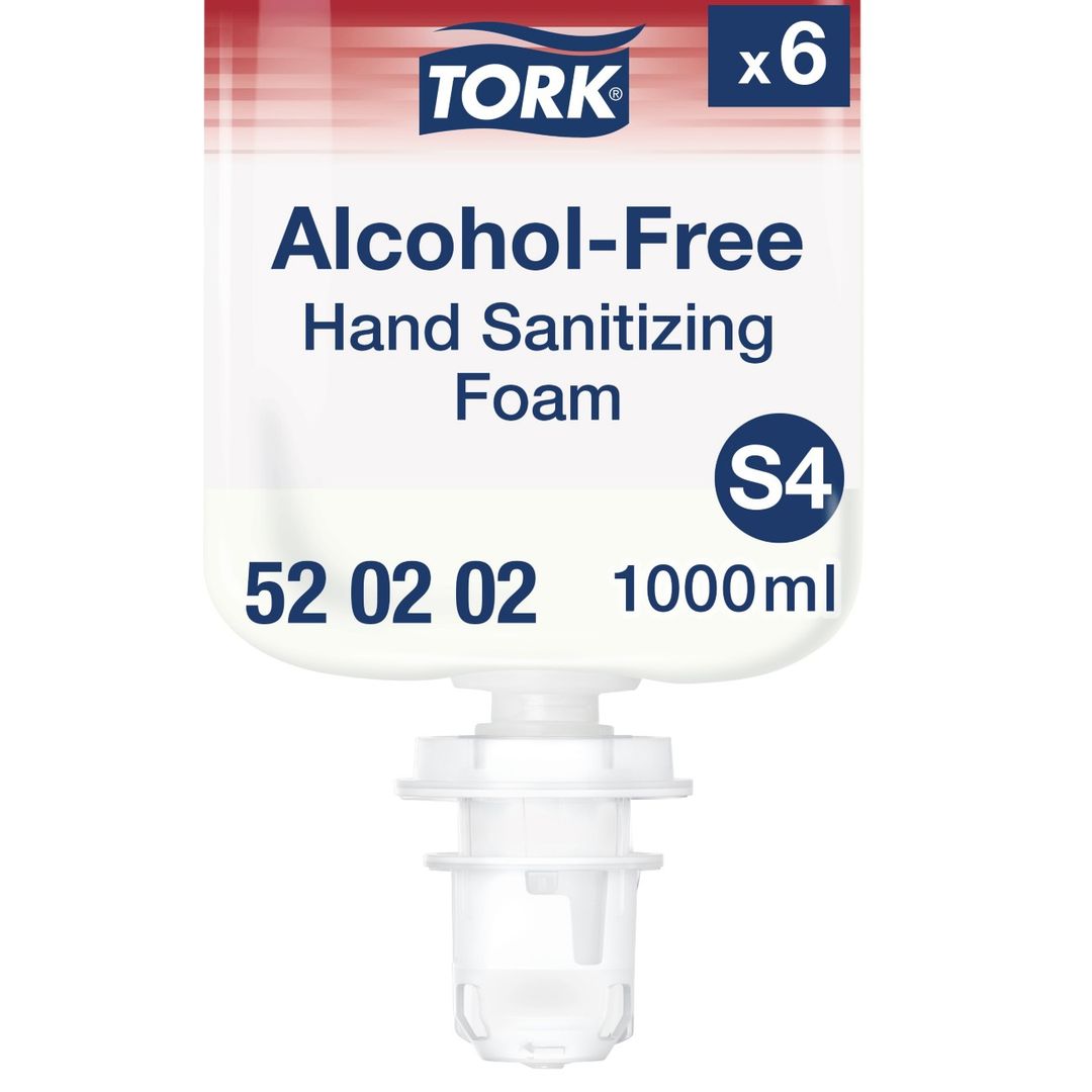Tork Alcohol-Free Foam Sanitiser 1000ml (Pack of 6) 520202 - Image 1