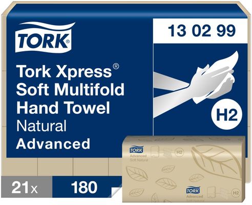 Tork 130299 paper towels Recycled fibre Natural - Thumbnail 2