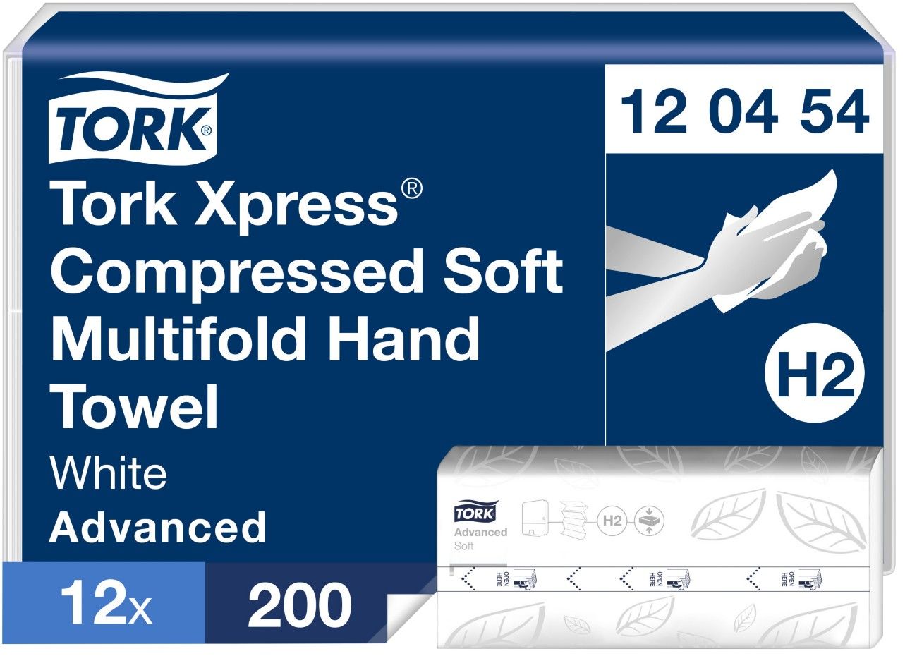 Tork Xpress Compressed Soft Multifold Hand Towels White (Pack of 2400) 120454 - Image 1