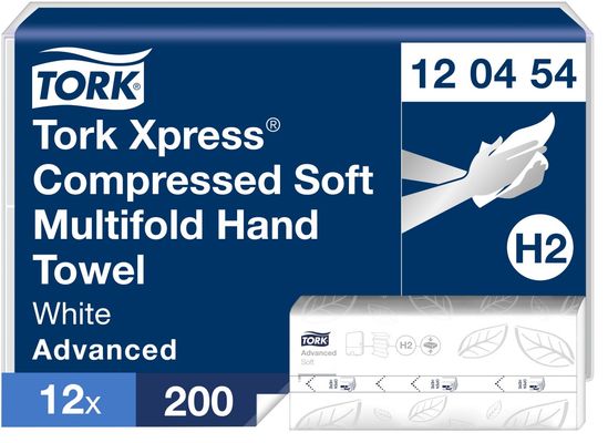 Tork Xpress Compressed Soft Multifold Hand Towels White (Pack of 2400) 120454