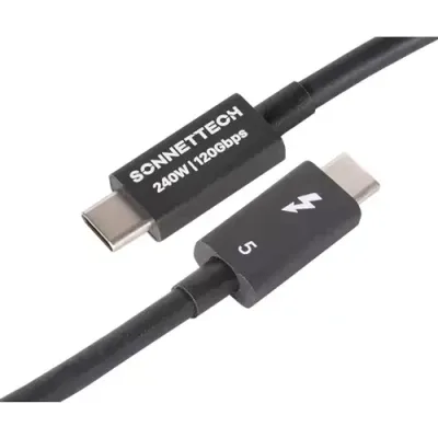 Sonnet TCB-TB5-05M Thunderbolt cable 0.5 m 80 Gbit/s Black - Thumbnail 2