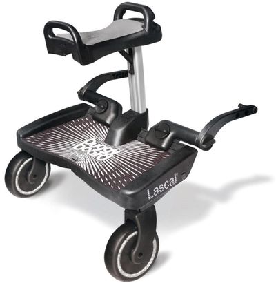 Lascal Black Maxi BuggyBoard® Plus Grey Saddle