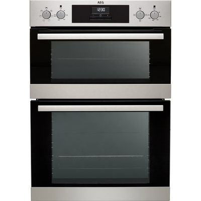 AEG SurroundCook DCB331010M Electric Double Oven - Stainless Steel, Stainless Steel
