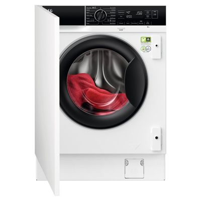 AEG 8000 Series PowerCare LF8E8436BI Integrated 8 kg 1400 Spin Washing Machine, White