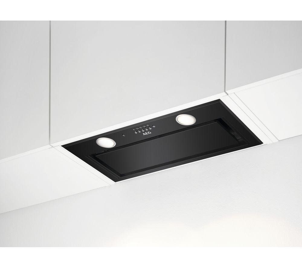 AEG DGE5661HB 54cm Series 6000 Hob2Hood Canopy Hood - BLACK - Image 1