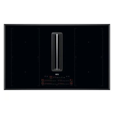 AEG CCE84751FB 8000 Series 83cm 4 Zone Venting Induction Hob - Recirculation Only