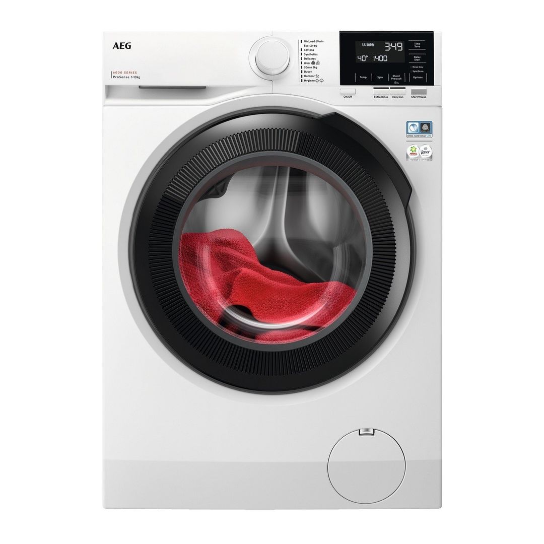 AEG 6000 ProSense LFR61144B 10 kg 1400 rpm Washing Machine - White, White - Image 1