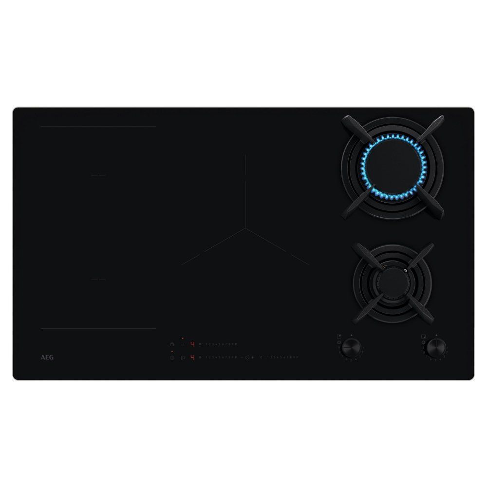 AEG HDB95623NB 8000 Series Dual Fuel Hob with 3 Induction Zones and 2 Gas Burners - Image 1