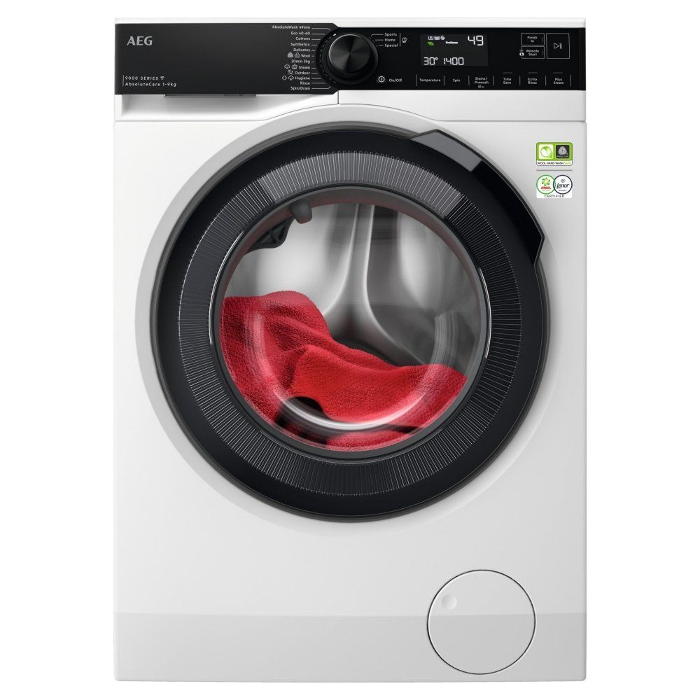 AEG LFR94946WS 9kg Series 9000 AbsoluteCare Washing Machine 1400rpm - WHITE - Image 1
