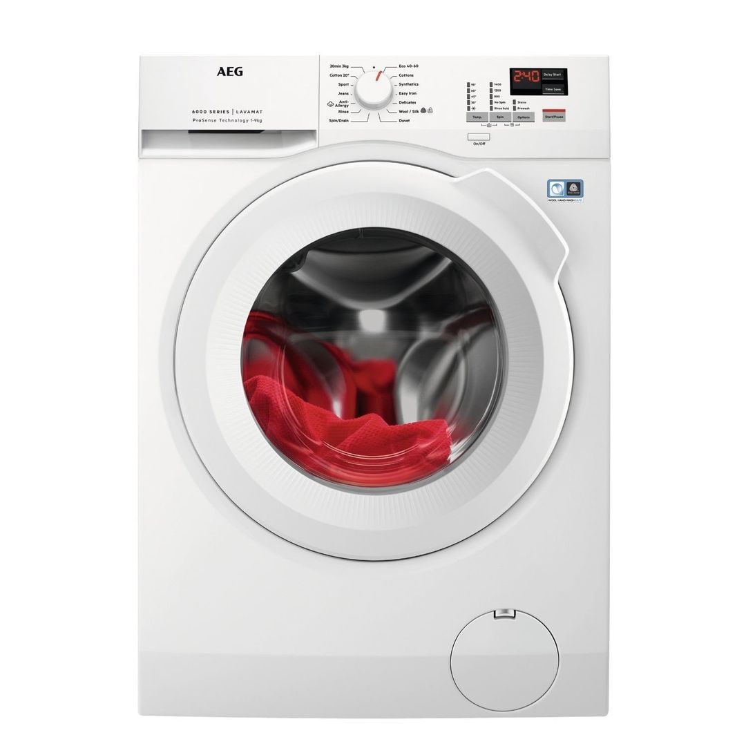AEG L6FBK941B 9 kg 1400 Spin Washing Machine - White, White - Image 1