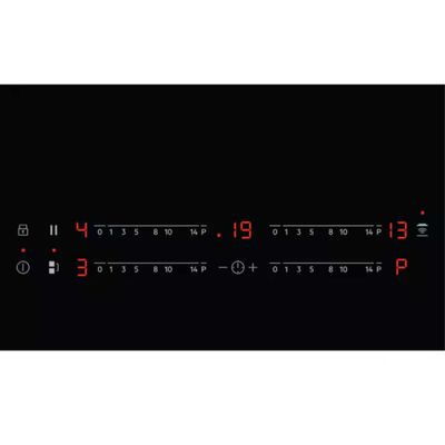 AEG IKX64441CB 60cm Series 6000 Frameless 4 Zone Hob2Hood Induction Hob - BLACK