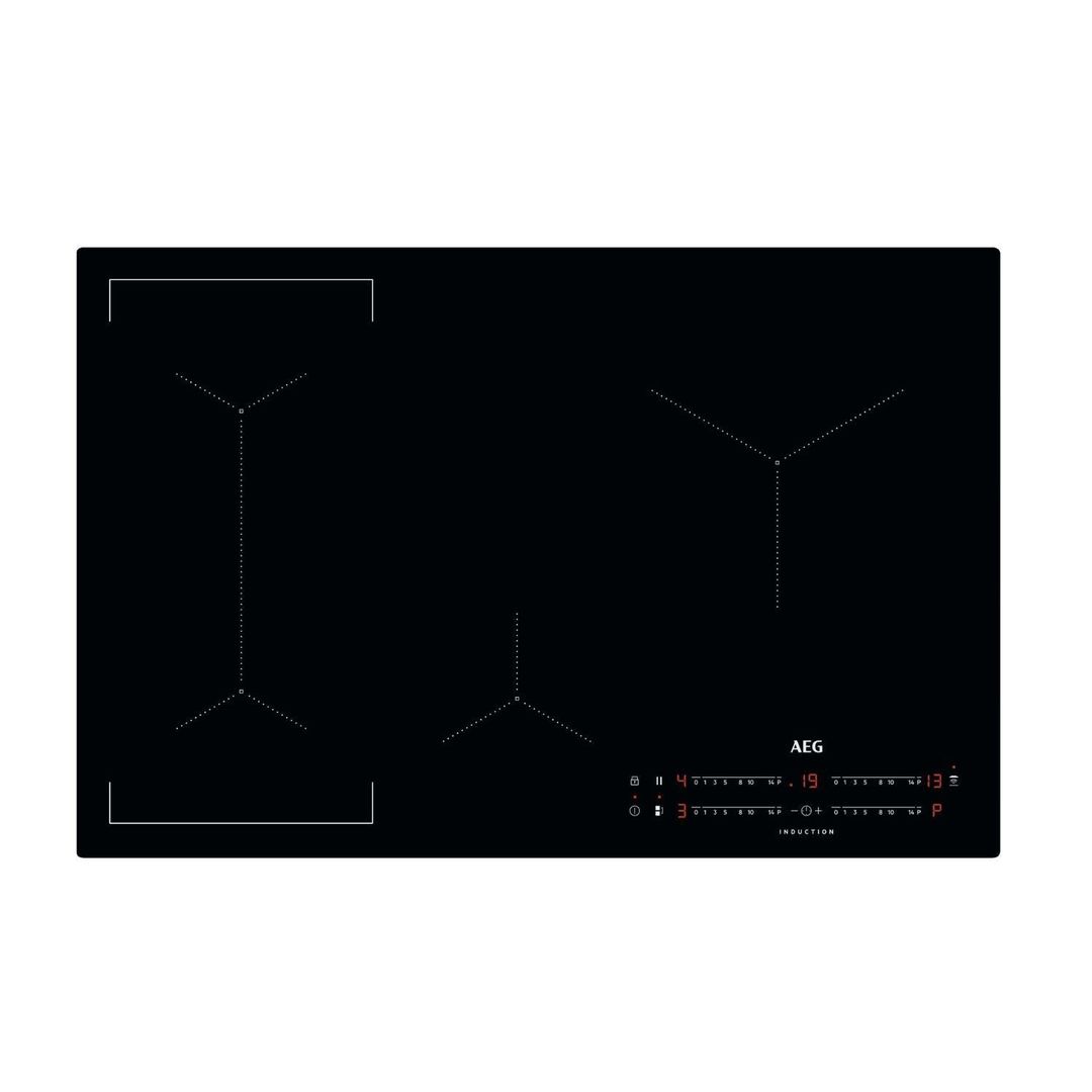 AEG IKX84443CB 78cm Series 6000 Frameless 4 Zone Hob2Hood Induction Hob - BLACK - Image 1
