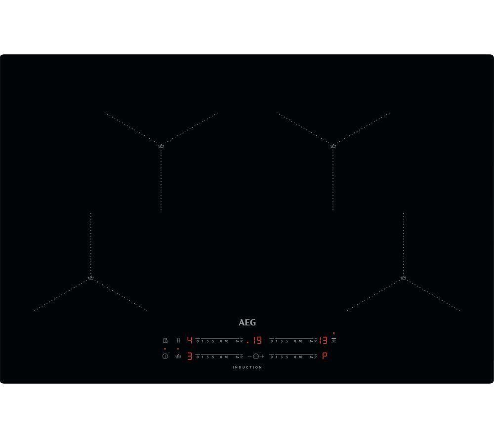 AEG IAX84411CB 78cm Series 7000 Frameless 4 Zone Hob2Hood Induction Hob - BLACK - Image 1