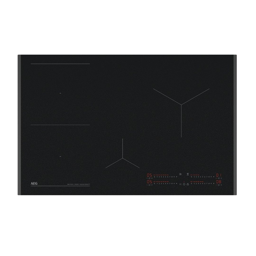 AEG 6000 Bridge TI84IB00FZ 80 cm Electric Induction Hob - SaphirMatt Black, Black - Image 1