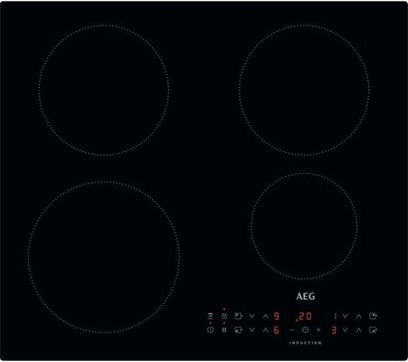 AEG IKX64301CB 60cm Series 3000 Frameless 4 Zone Hob2Hood Induction Hob - BLACK