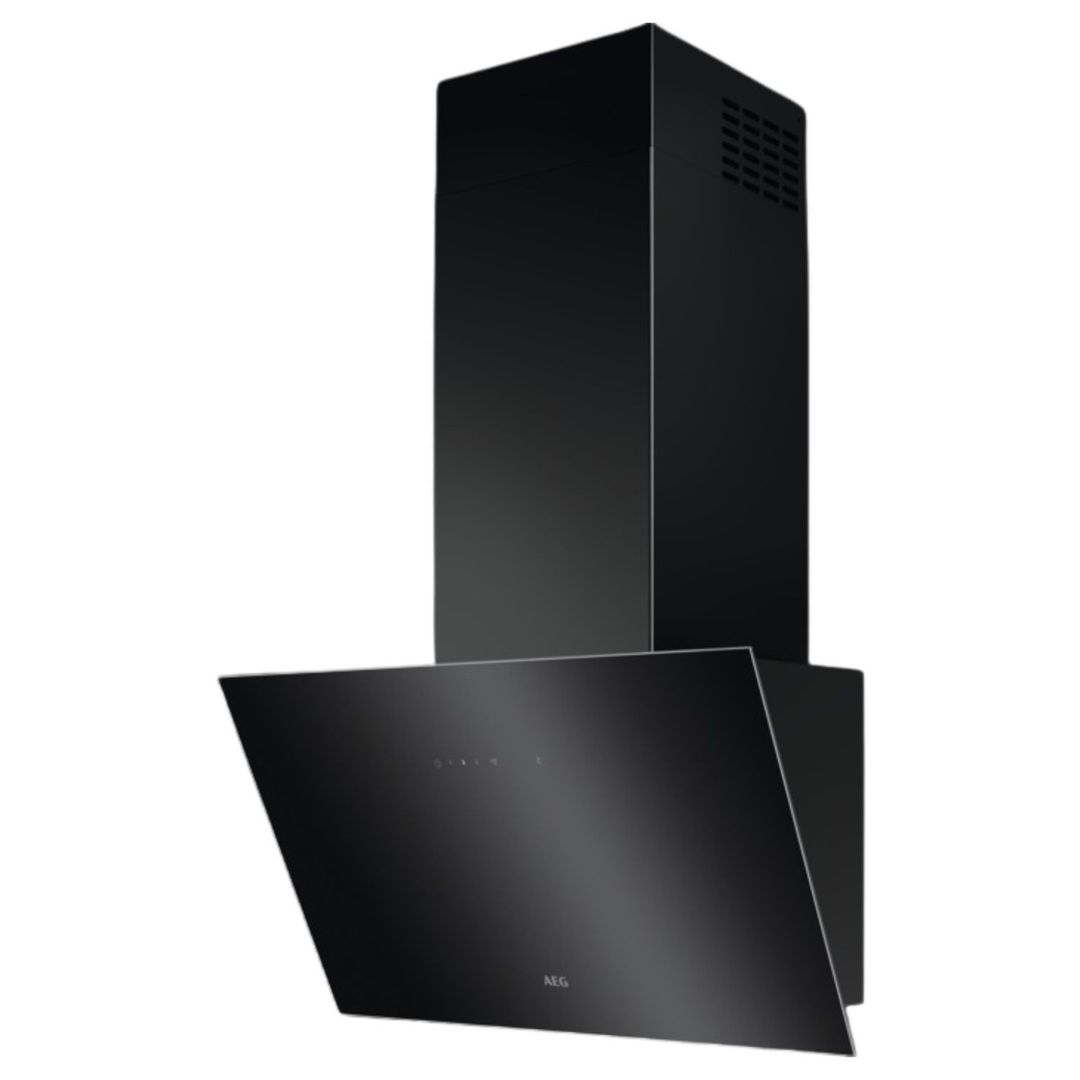 AEG DVX5661HB 60cm Series 8000 Angled Chimney Hood - BLACK - Image 1
