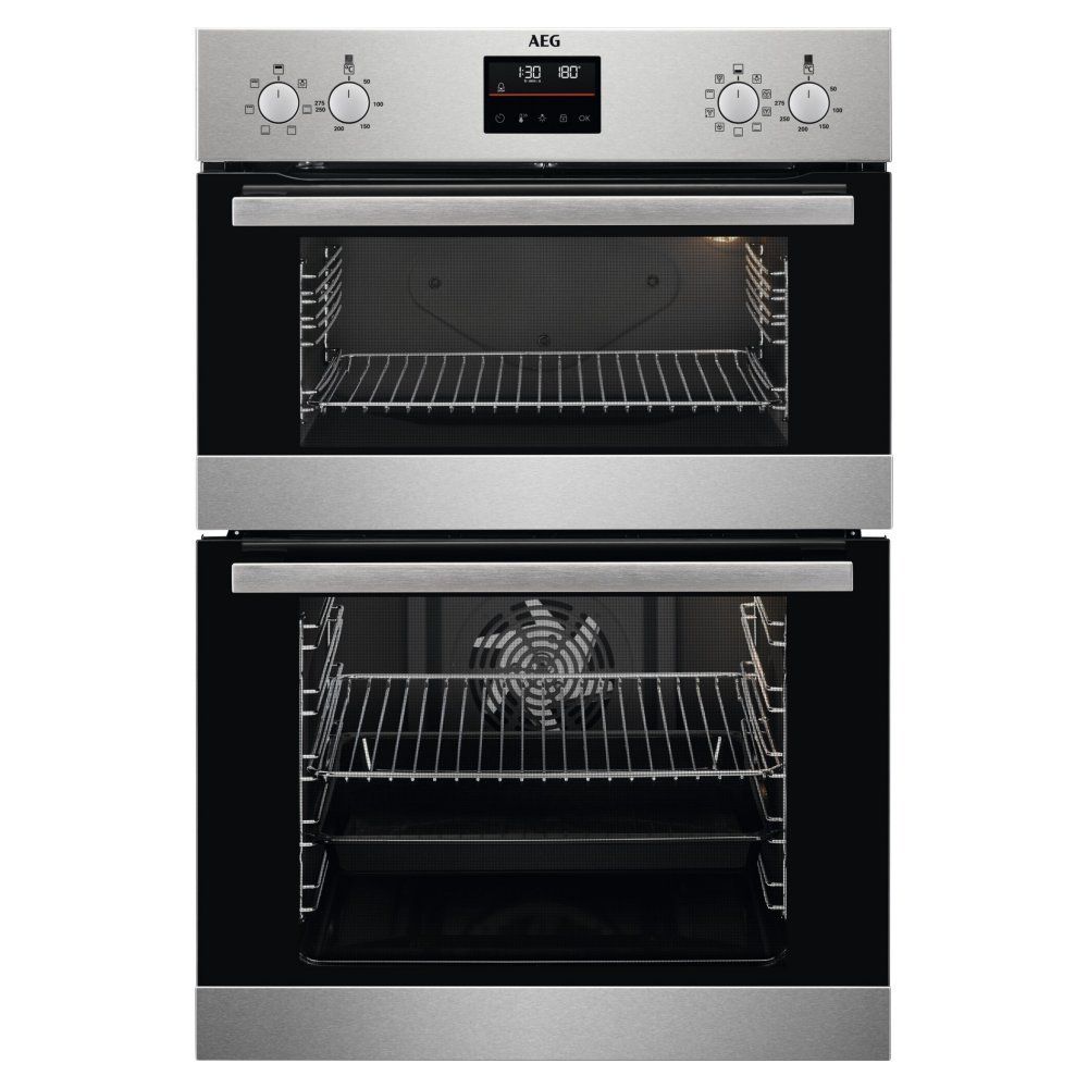 AEG SurroundCook DCB535060M Electric Double Oven - Stainless Steel, Stainless Steel - Image 1