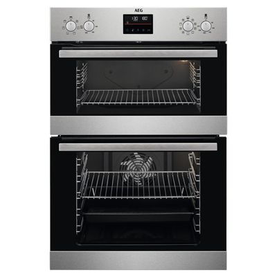 AEG SurroundCook DCB535060M Electric Double Oven - Stainless Steel, Stainless Steel