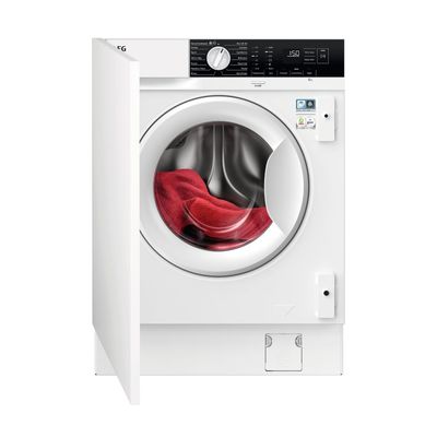AEG 6000 Series ProSense LFX6G8434BI Integrated 8 kg 1400 Spin Washing Machine, White