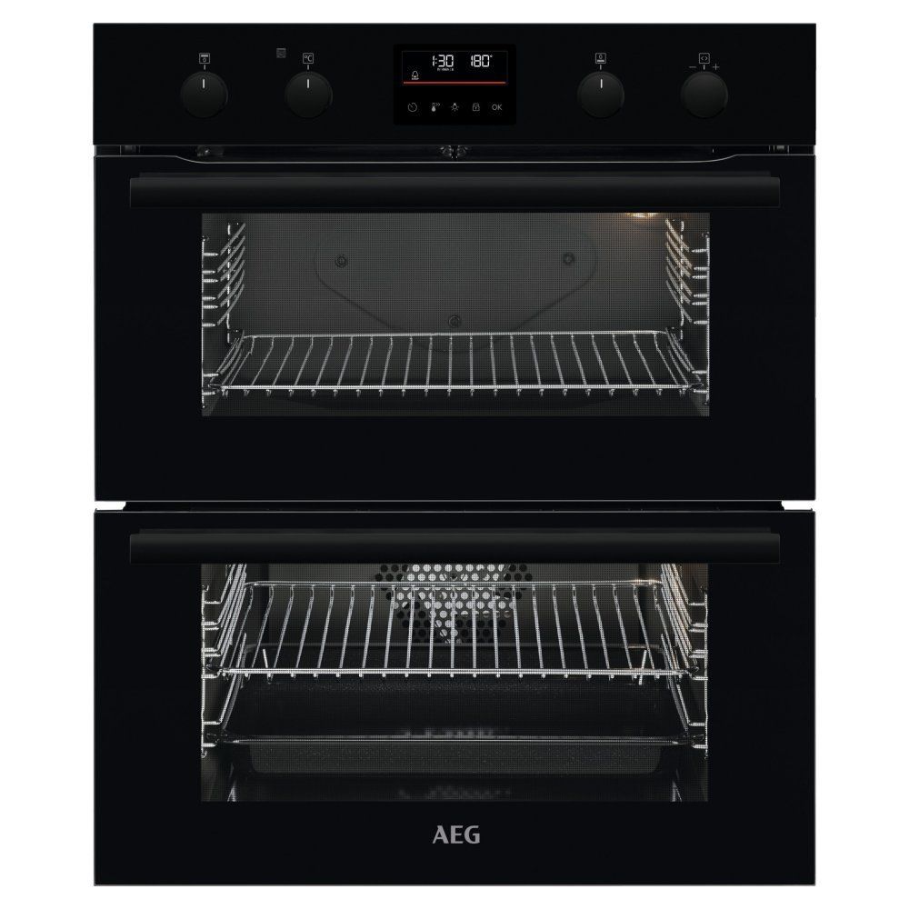 AEG SurroundCook DUB535060B Electric Built-under Double Oven - Black, Black - Image 1