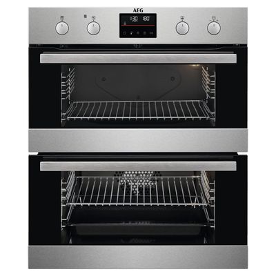 AEG SurroundCook DUB535060M Electric Built-under Double Oven - Stainless Steel, Stainless Steel