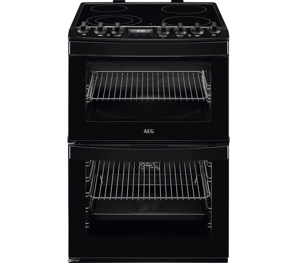 AEG CCB6741ACB 60cm Freestanding SteamBake Electric Ceramic Cooker - BLACK - Image 1