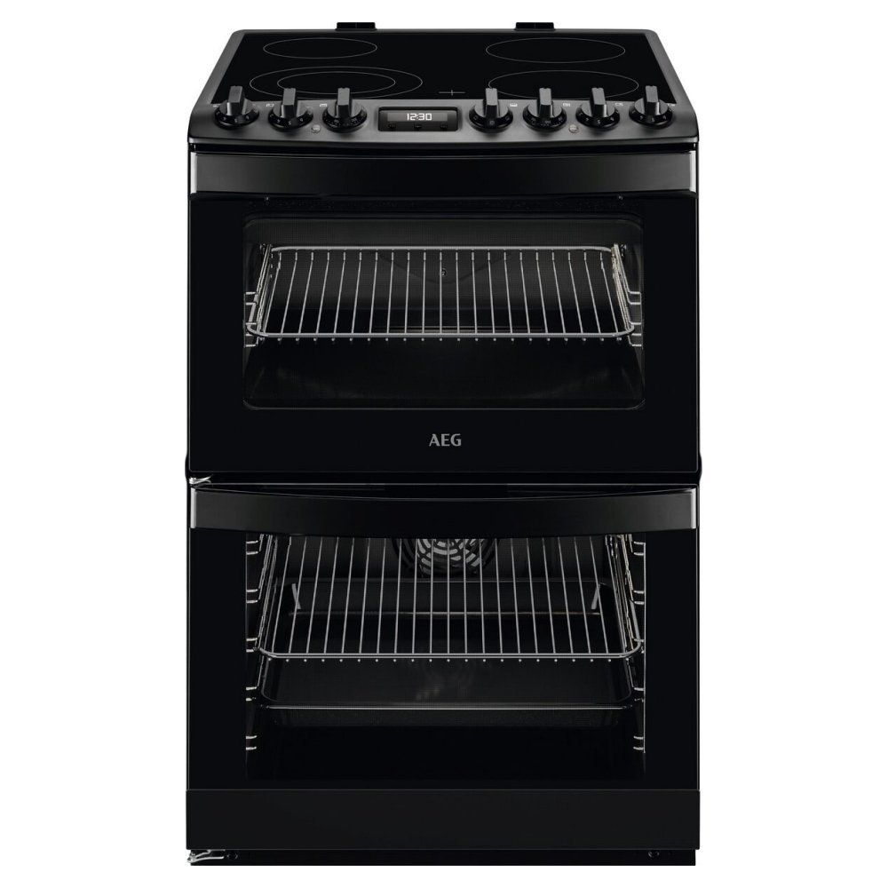 AEG 6000 SteamBake CCB6741MCB 60 cm Electric Ceramic Cooker - Matte Black, Black - Image 1