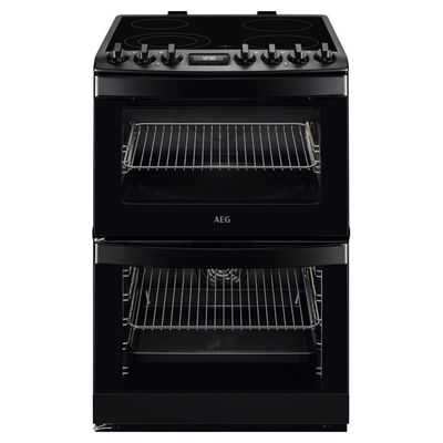 AEG 6000 SteamBake CCB6741MCB 60 cm Electric Ceramic Cooker - Matte Black, Black