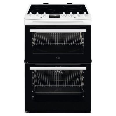 AEG 6000 SteamBake CCX6740ACW 60 cm Electric Ceramic Cooker - White, White